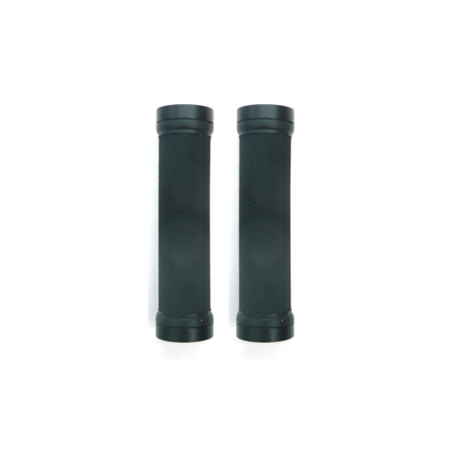 GRIPS  Lock-On, Dual Clamp, 130mm, with Plug, BLACK with Black Rings