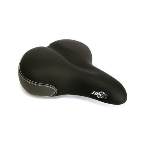 Saddle, Ladies Comfort, Plush Top, Memory Foam, Dual Density Base, Elastomer Springs, 240 x 200mm BLACK, Quality Velo manufactured product