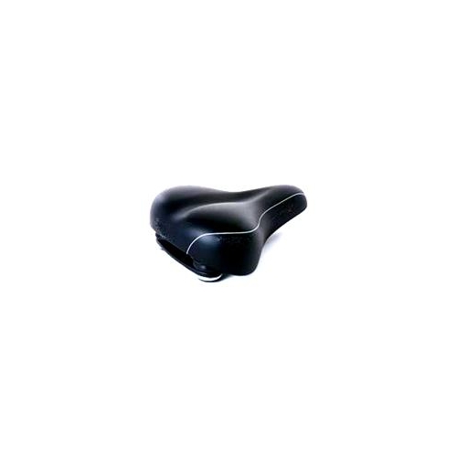 Saddle, Ladies Comfort, Dual Density Base, Gel Plush, Elastomer Springs, 250 x 200mm, BLACK, Quality Velo Saddle  (seat clip not included)