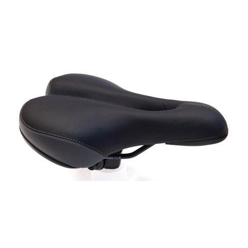 Saddle, Black, Vinyl top, Memory Foam, black rail,  with clamp. 150 x 250mm  (this is model 3846A but with clamp)