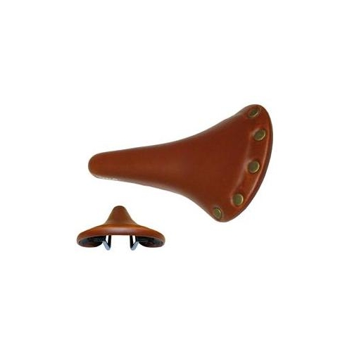 SADDLE  Retro, 274mm x 153mm, Vinyl Top with Rivets, BROWN