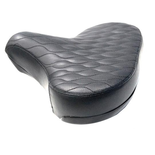 SADDLE, SOUL CRUISER,  Classic QUILTED Stitching, Dual comfort sprung, BLACK, 265mm Wide x 255mm