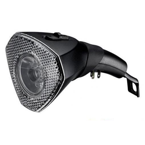Dynamo Head Light,  D-Light, super bright 1W LED, alloy, bolt on fork mount, w/ switch, w/ reflector