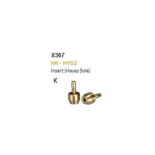 HYDRAULIC HOSE FITTING - K - HK-HY02, inserts for Hayes, dia 2.7x 6.7 x 12.8L brass, (10 pack)