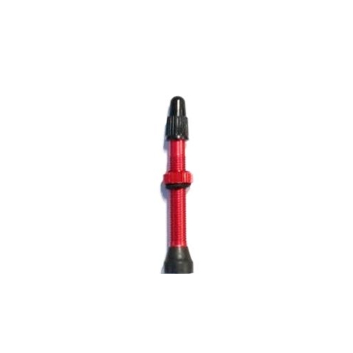 Tubeless Valves, Alloy, RED, w/ext O-ring, 44mm (2 Pcs per bag) FV/PV