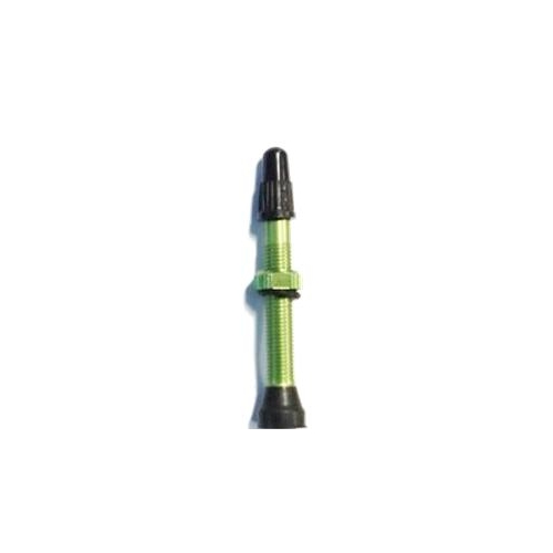 Tubeless Valves, Alloy, GREEN, w/ext O-ring, 44mm (2 Pcs per bag) FV/PV