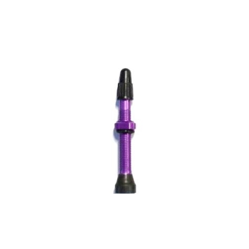Tubeless Valves, Alloy, PURPLE, w/ext O-ring, 44mm (2 Pcs per bag) FV/PV