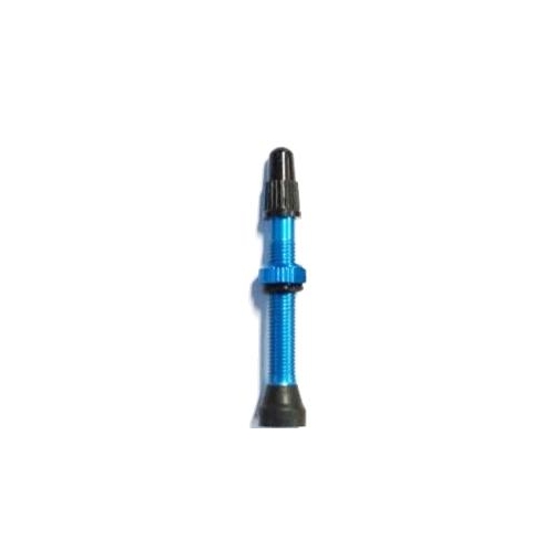 Tubeless Valves, Alloy, BLUE, w/ext O-ring, 44mm (2 Pcs per bag) FV/PV