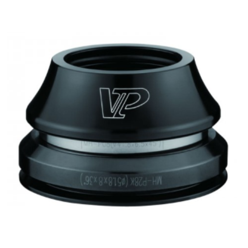 HEADSET  Tapered, INTEGRATED,  1.1/8" - 1.5"  BLACK, threadless, alloy, 28.6-41.8-51.8-39.76mm. Includes Star-Nut & TopCap, sealed bearing 45 x 45