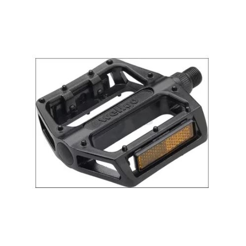PEDALS - BMX Platform Pedal, one pc alloy, 1/2"  axle, BLACK