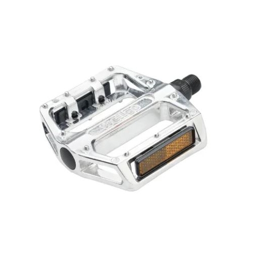 PEDALS - BMX Platform Pedal, one pc alloy, 1/2"  axle, SILVER