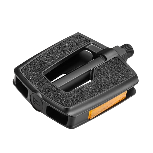 PEDALS  9/16" BLACK one piece pp body , w/ black inlaid grip tread