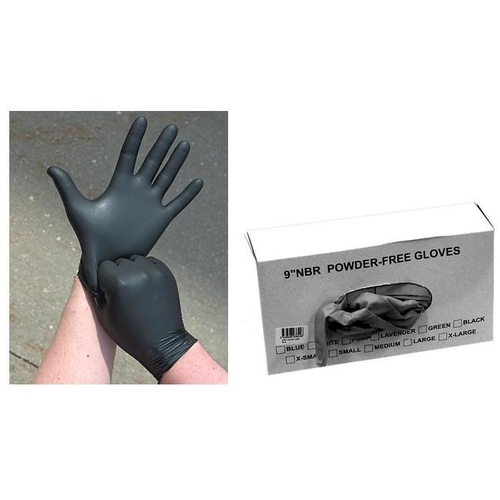 WORKSHOP GLOVES Extra Large, NBR, 100/box  BLACK (we have received lots of compliments on these gloves !!)