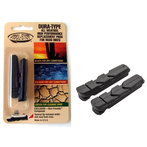 BRAKE PADS - KOOL STOP  DURA TYPE INSERT BLACK    KS-DURAB