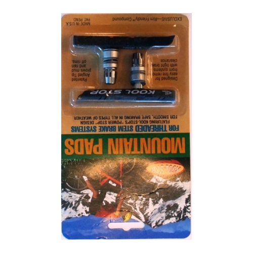 BRAKE  KOOL STOP  MT PAD BLACK THREADED  KSMTTB