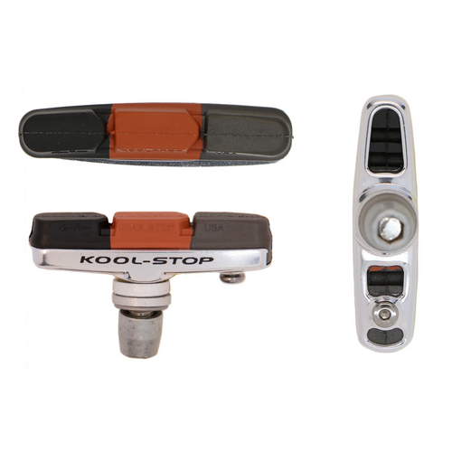 BRAKE PAD - KOOL STOP - CROSS PAD - THREADED LIGHT WEIGHT SILVER HOLDER -  KS-CXT