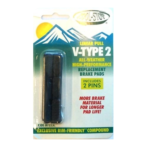 BRAKE PADS - KOOL STOP  V2 TYPE INSERT BLACK  KSV2B