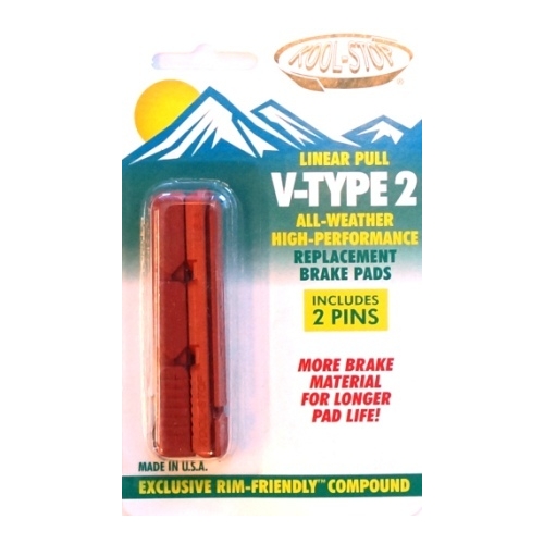 BRAKE PADS - KOOL STOP  V2 TYPE INSERT SALMON  KSV2SA