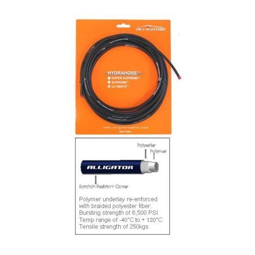 ULTIMATE HYDRAULIC HOSE - 5mm (suits Shimano) , 7.62 Metres, On Card, BLACK