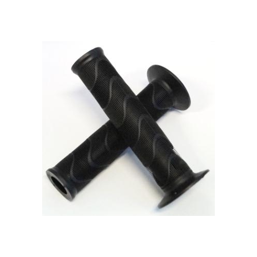 Grips Kraton Rubber, D-Density, 140mm w/ plug, Black, w/ Flange