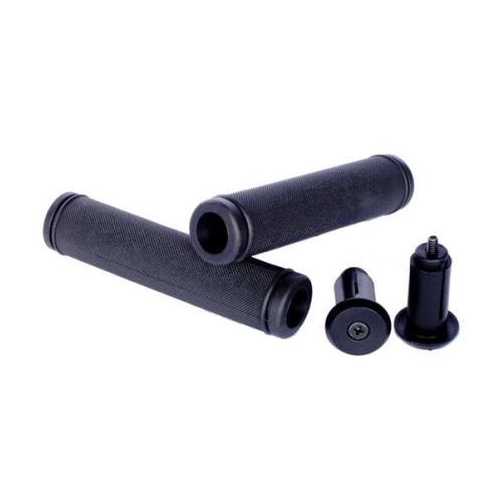 GRIPS  MTB, File Design with Plugs, 130mm, BLACK