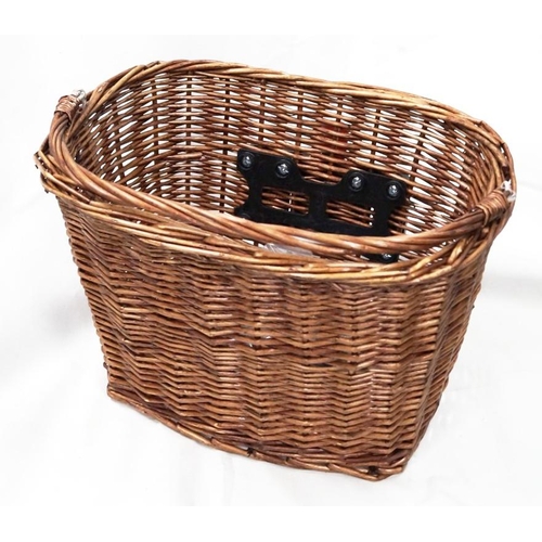 BASKET - Front, Wicker, Q/R, Rectangular Shape, With Handle, 350mm x 260mm x 220mm