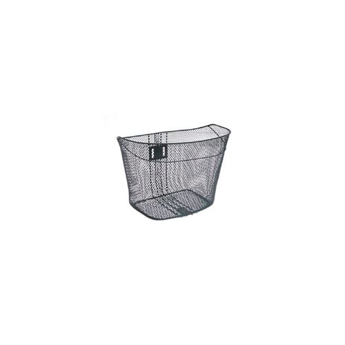 BASKET - Front Mesh, Fixed Fittings, L 34cm x W 25cm x H 25cm, Black