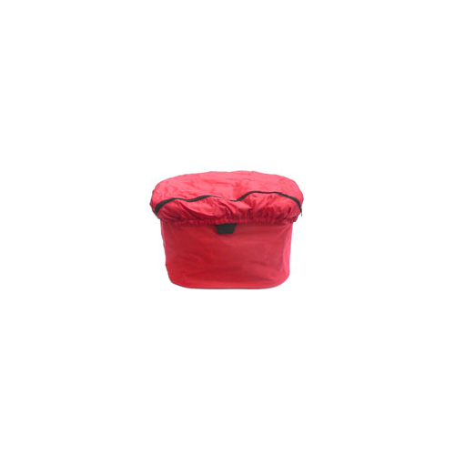 BASKET - Front, Fabric, Q/R, Collapsible Handle & Basket, Dual Access Lid, Includes Waterproof Cover, Red