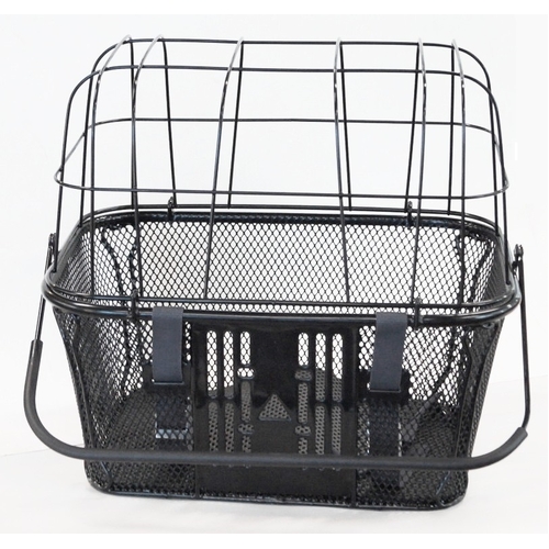 BASKET - Large FRONT - Pet Carrier, Fixed Base, Includes Dome wire "clip in" Lid,  Padded Base & Anchor Strap, 40cm x 30cm x 35cm