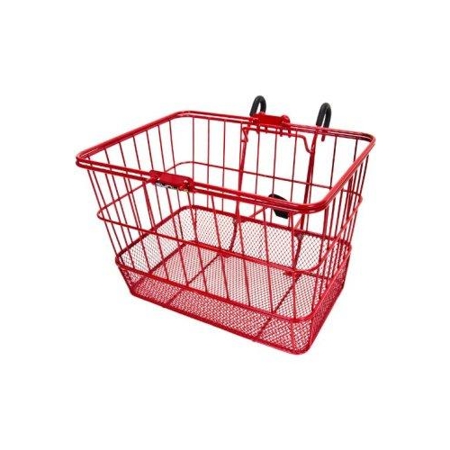 BASKET - Front, Mesh, Clever Q/R Mounting System, Red, 34cm x 26cm x 24 cm
