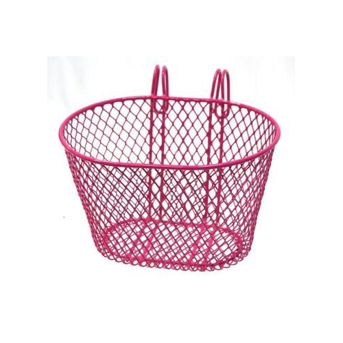 BASKET  Kids 'Hook on type' Steel Wire Mesh 24 x 18 x 15 PINK