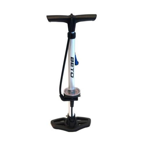 Beto  KING COBRA FLOOR PUMP, Alloy Barrel, 160 PSI w/big 3.5" gauge, 2 Stage Auto Switching SMART valve head, high volume/high pressure switch, A/V & 
