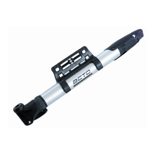MINI PUMP  Beto ALLOY, w/swivel head, pivoting T handle, w/brkt, reversible to suit F/V or A/V