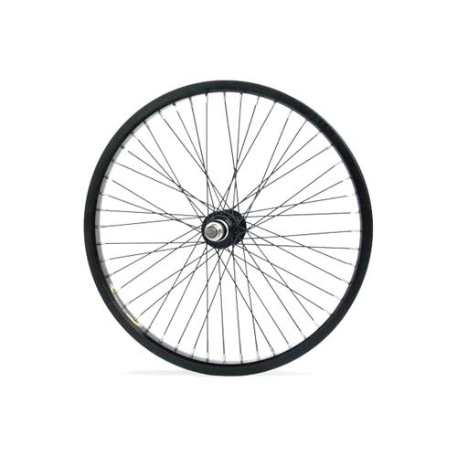 WHEEL Rear 20'' PRO DOUBLE WALL 48h, Flip/flop Joytech hub, 14mm axle,  Black SS spokes (matching front 9032)