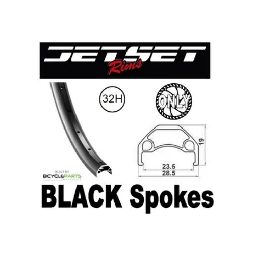 Jetset HC-X359 27.5" Alloy Front Wheel - 32H - Disc - Black