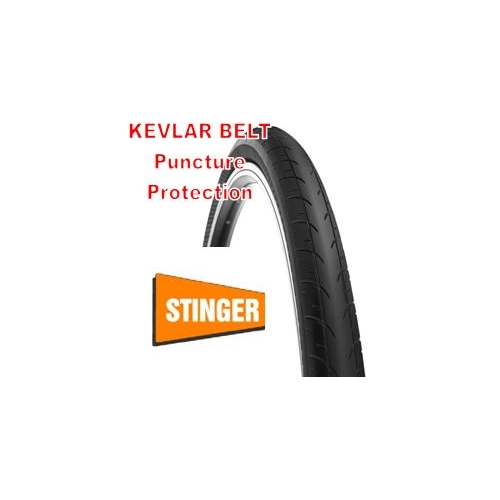 TYRE  700 x 28C BLACK , Kevlar belt Puncture Protection, with Reflective strip (28-622)