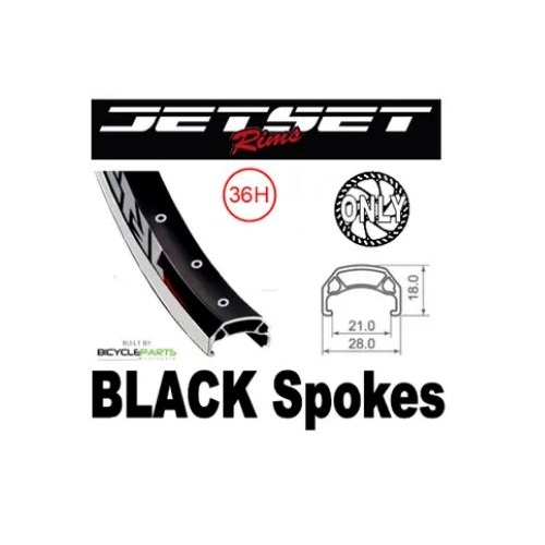 WHEEL - 26" Jetset CH-E213 36H P/j Black Rim,  1 SPEED CASS Nutted (135mm OLD) 6 Bolt Disc Sealed Novatec Black Hub,  Mach 1 BLACK Spokes