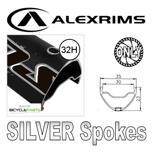 WHEEL - 27.5 / 650B Alex Supra 35 D/w 32H F/v Eyeletted D/s Black Rim, FRONT 15mm T/A (100mm OLD) 6 Bolt Disc Sealed Novatec Light Weight Black Hub, M