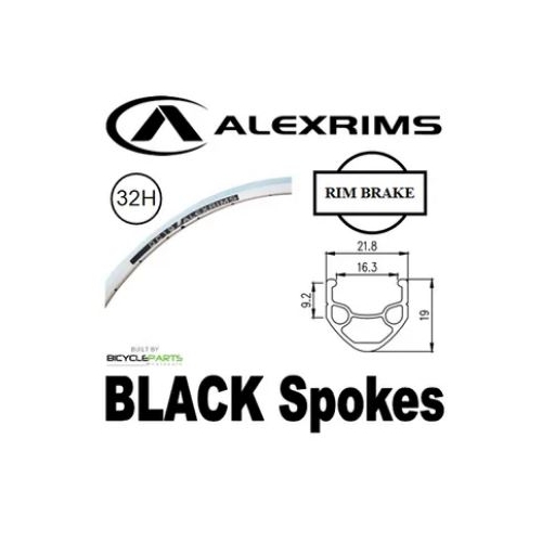 WHEEL - 700C Alex DC19 32H P/j Silver Rim,  TRACK FIXED/FIXED 3/8 Nutted (120mm OLD) Sealed Novatec Silver Hub,  Mach 1 BLACK Spokes