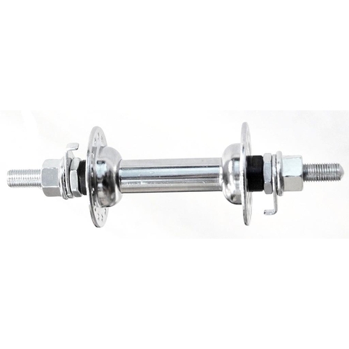 HUB  Front, Nutted, Chrome Steel 28H (100 OLD) 5/16" Axle .