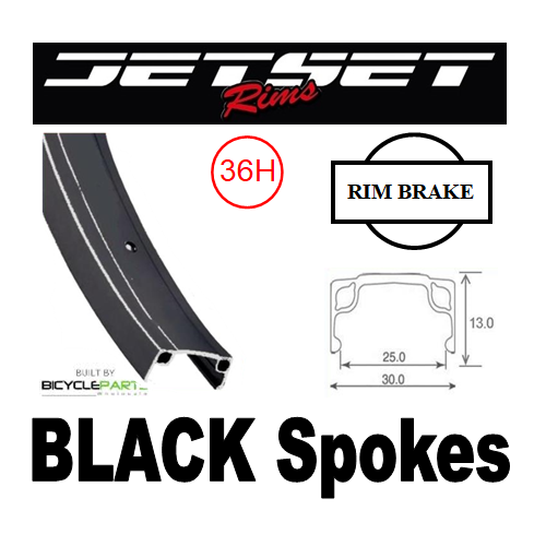 WHEEL - 20" JETSET 7X 36H Black Rim,  1 SPEED COASTER 3/8 Nutted (110mm OLD) Loose Ball Hi-Stop Black Hub,  Mach 1 BLACK Spokes