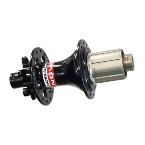 Hub, Rear DISC Black, alloy cassette body 8-11 speed, 28H, 142mm 12mm Through Hub,W/Novatec Logo, W/O Axle