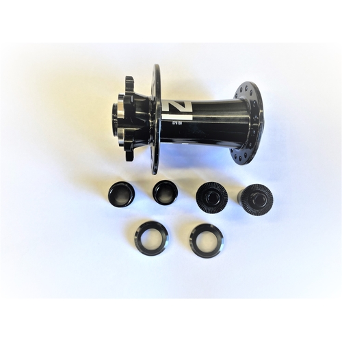 Hub, Front, Novatec Road Disc Thru (through) Axle, Sealed bearings, 32H, QR, 15mm, 12mm End Caps