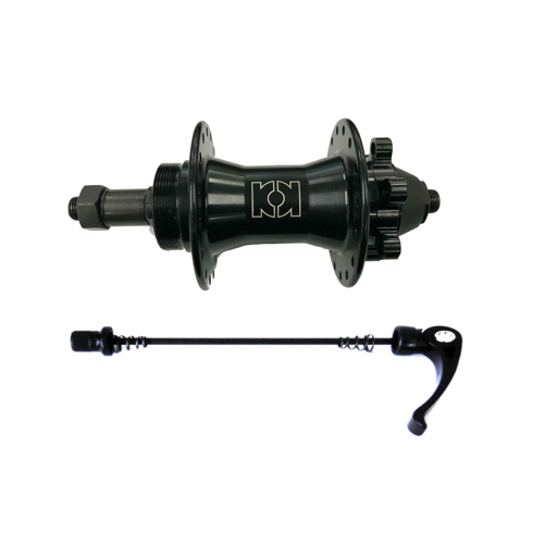 Hub , Alloy, 32h Screw On, MultiSpeed, QR,  DISC 6 Bolt Black  (135mm OLD)