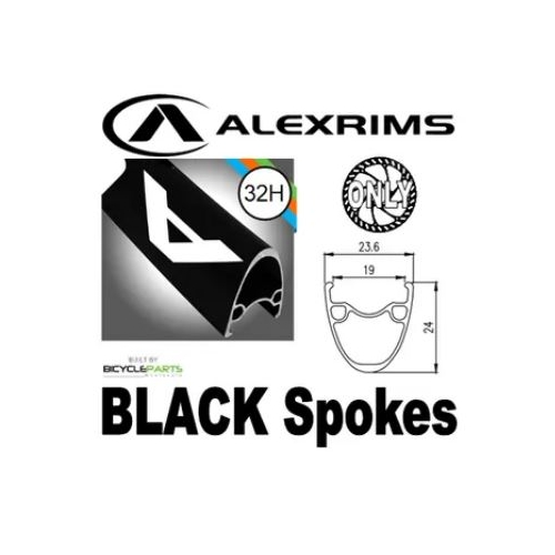 WHEEL - 29er Alex ATD-500 32H P/j Black Rim,  8/11 SPEED 12mm T/A (142mm OLD) 6 Bolt Disc Sealed Novatec Black Hub,  Mach 1 BLACK Spokes