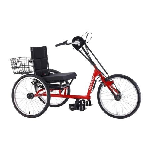 Rehatri Trike 24" Handcycle with Sturmey Archer 3spd, Front wheel drive, RED