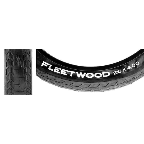 TYRE  26 x 4.0 Duro, Fleetwood, Fat Bike Slick Tread, wire bead, Black
