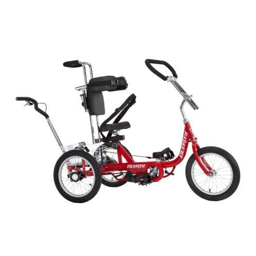 TRIKE  Rehatri Foot Tricycle with REAR Steering, 16"  RED