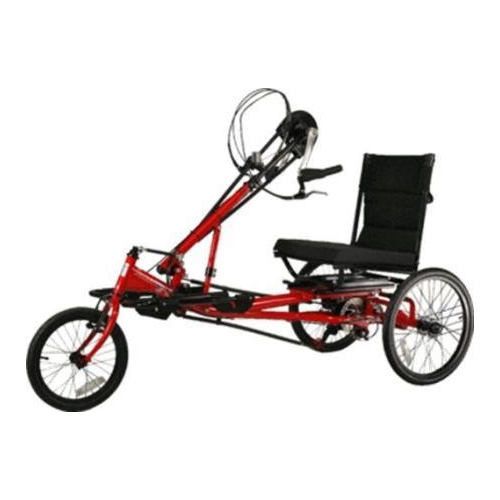 Rehatri  Handcycle Recumbent Trike 16"Front and 20" rear wheel size, RED, 7 speed
