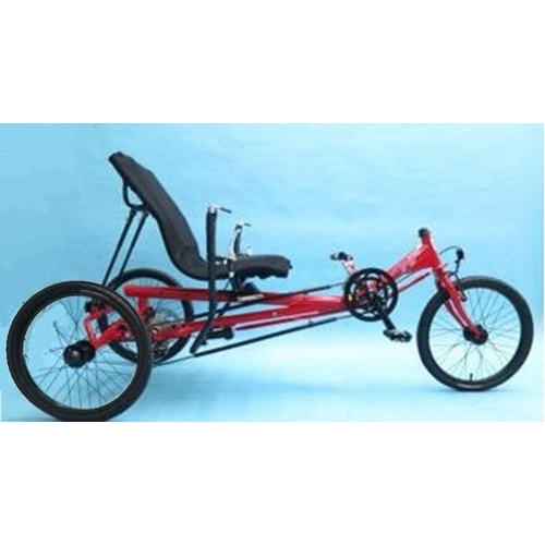 Rehatri Recumbent Trike, Pedal version, 20"Front and 20" rear wheel size, RED